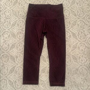 Lululemon Athletica Burgundy Patterned Leggings